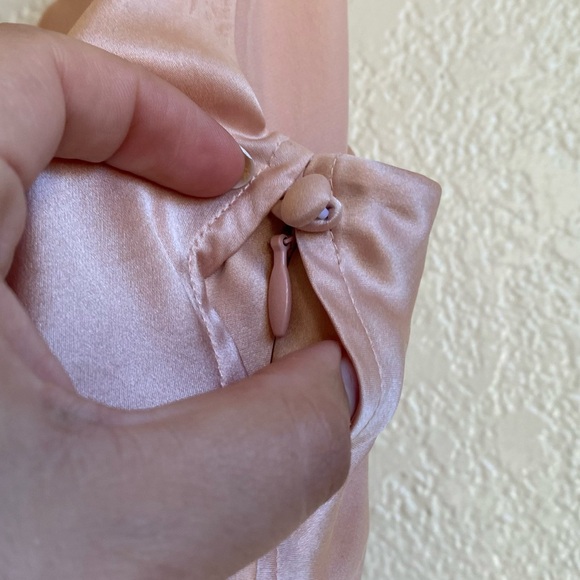 Agent Provocateur Edenn Silk Embroidered Peach Pink Blush Chemise Slip Dress - Picture 9 of 14